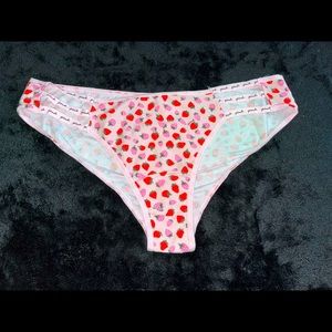 Victoria secret pink cheeky stretch pink strawberry panty size Xl brand new